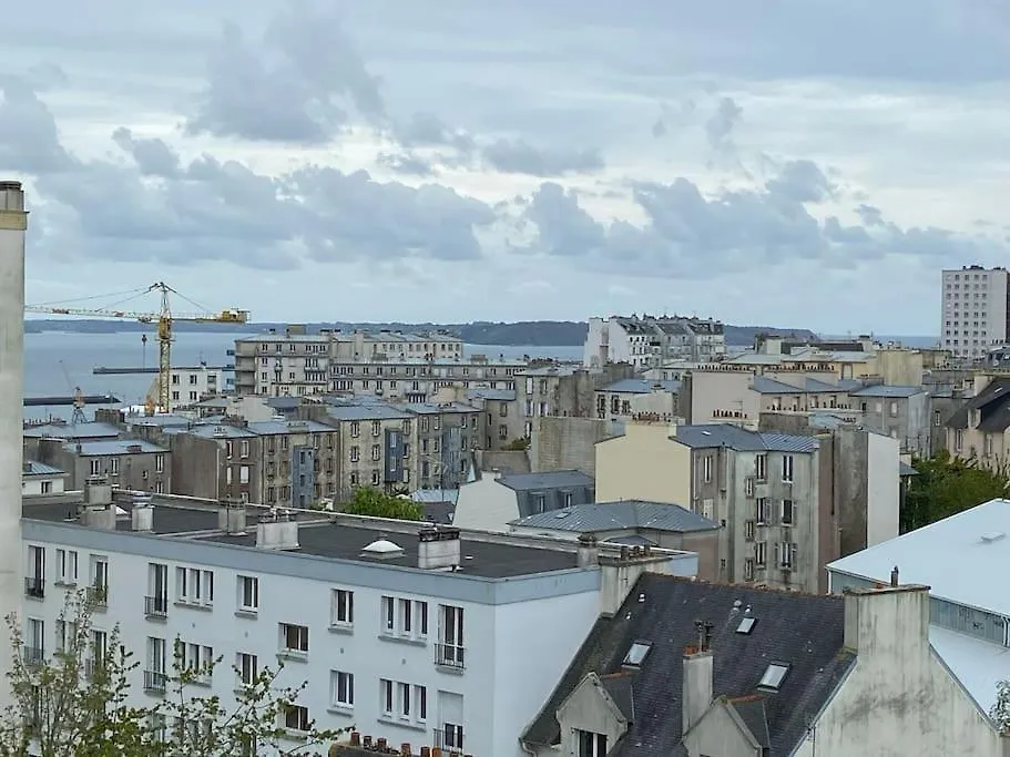 Appt 2 Ch Vue Mer A 5' De La Gare De Brest Appartement